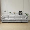 Modular Washable Track Arm 4-Seater in Gray