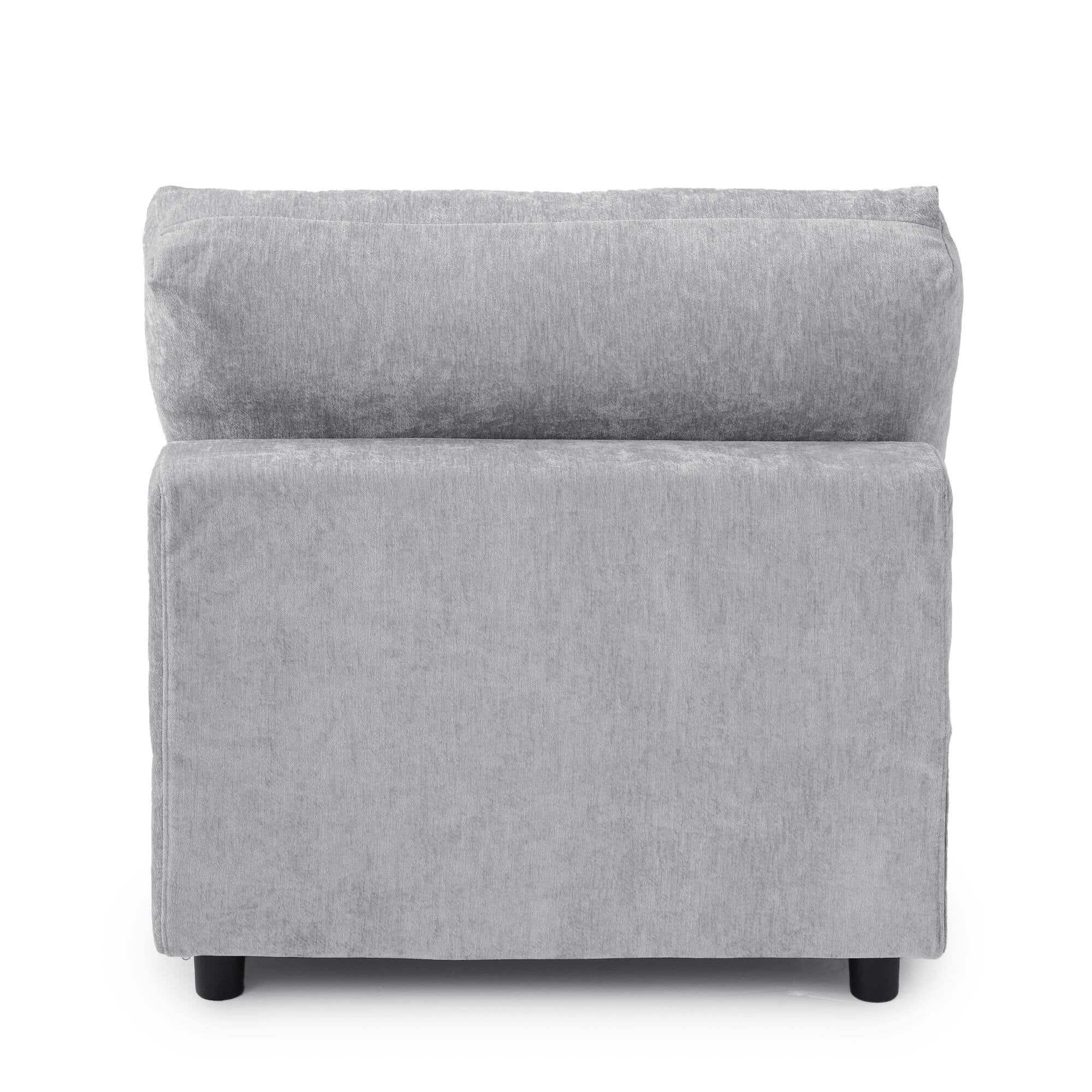 Modular Washable Armless Chair in Gray