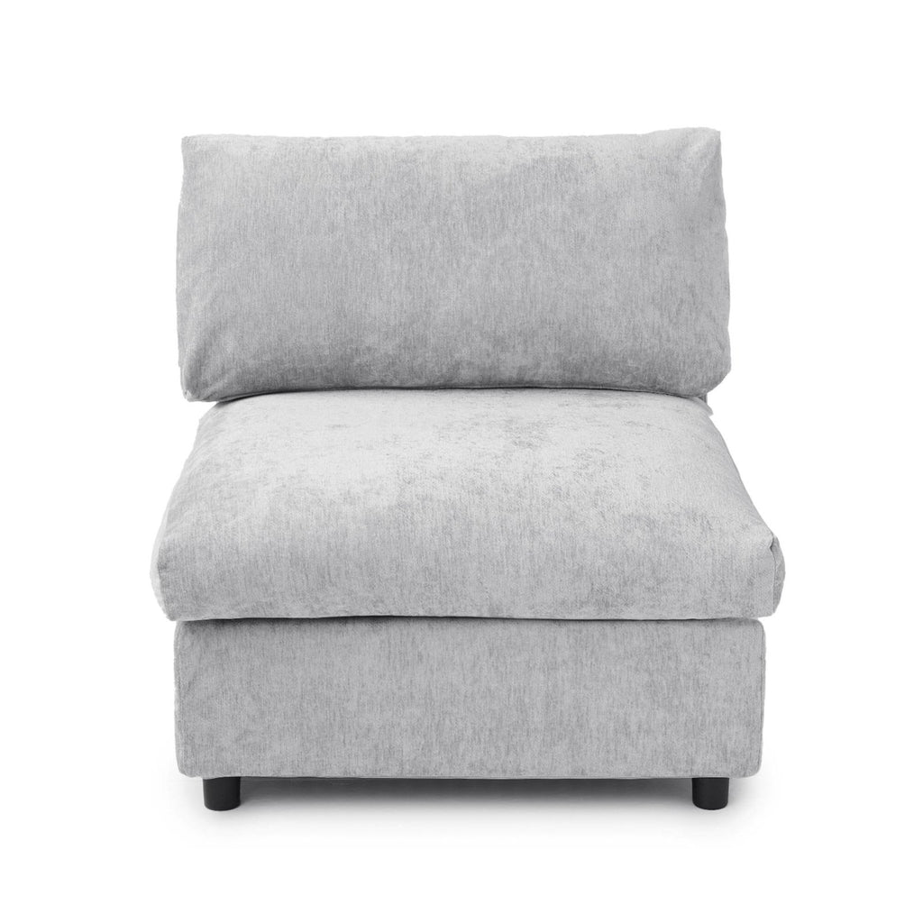 Slipcover Only - Modular Washable Armless Chair in Gray