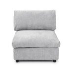 Slipcover Only - Modular Washable Armless Chair in Gray
