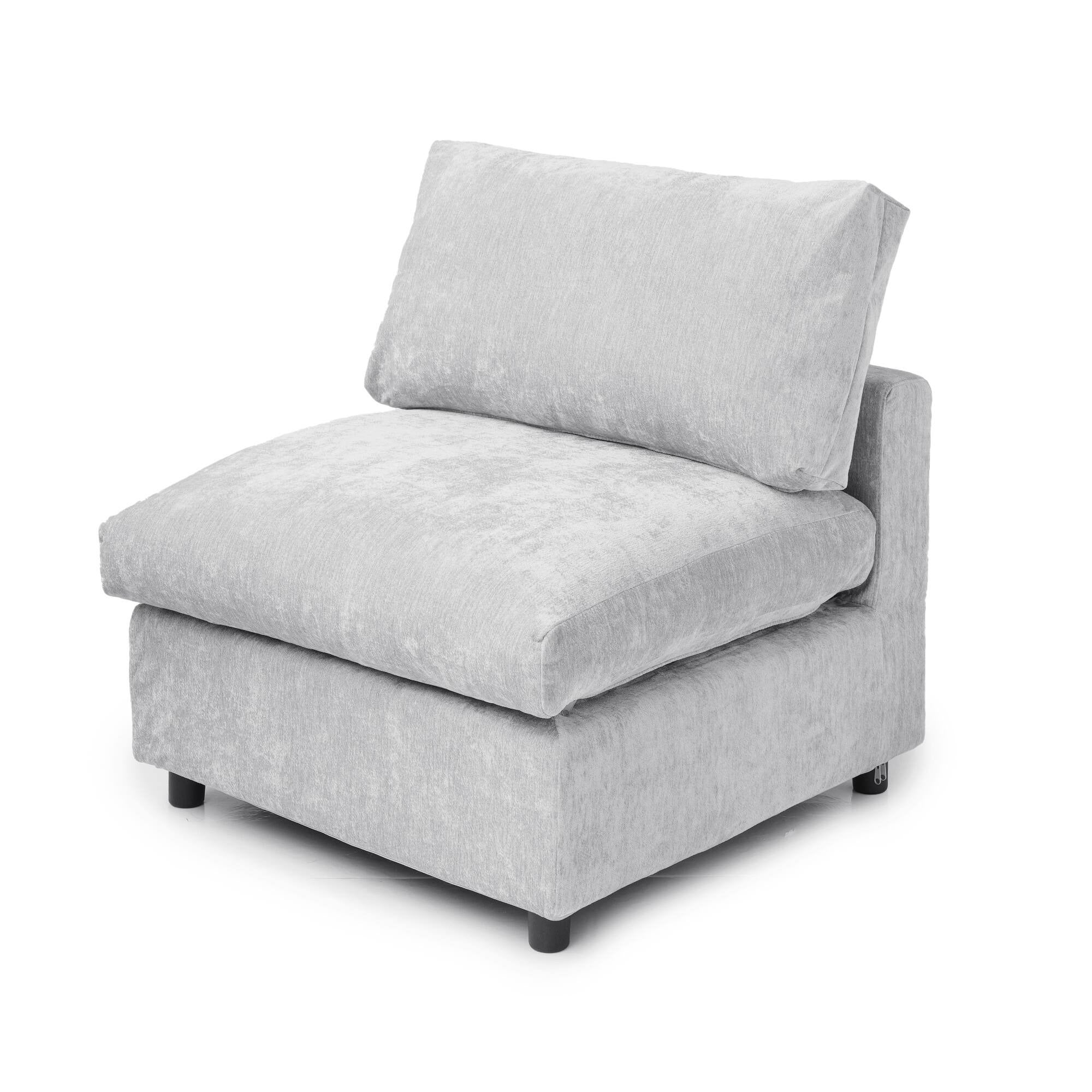 Modular Washable Armless Chair in Gray