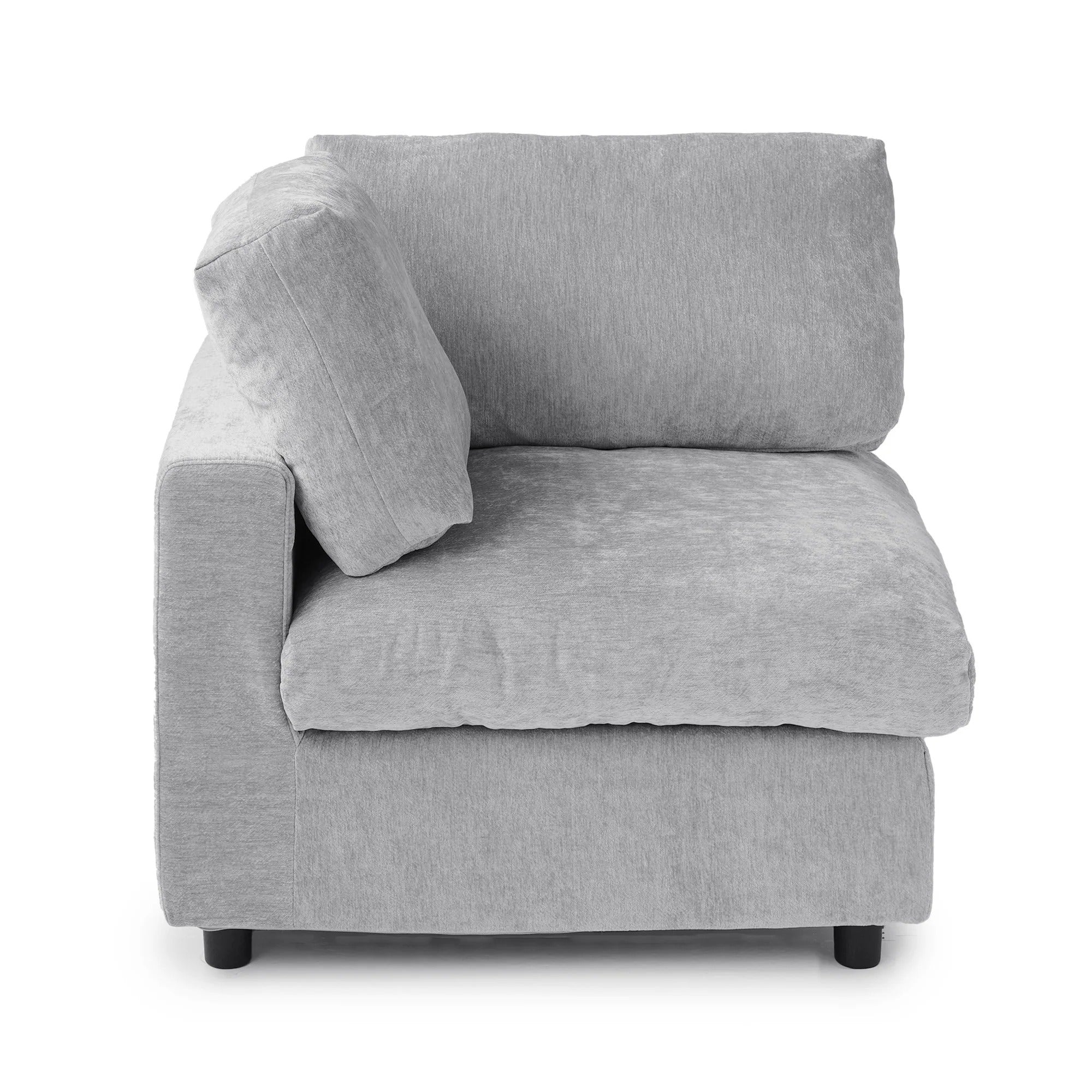 Modular Washable Track Arm End Chair - Right in Gray