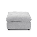 Slipcover Only - Modular Washable Ottoman in Gray