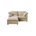 Washable Track Arm 2-Seater Loveseat 67" + Ottoman