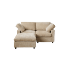 Washable Track Arm 2-Seater Loveseat 67" + Ottoman