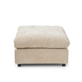 Slipcover Only - Modular Washable Ottoman in Khaki Brown
