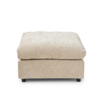 Slipcover Only - Modular Washable Ottoman in Khaki Brown