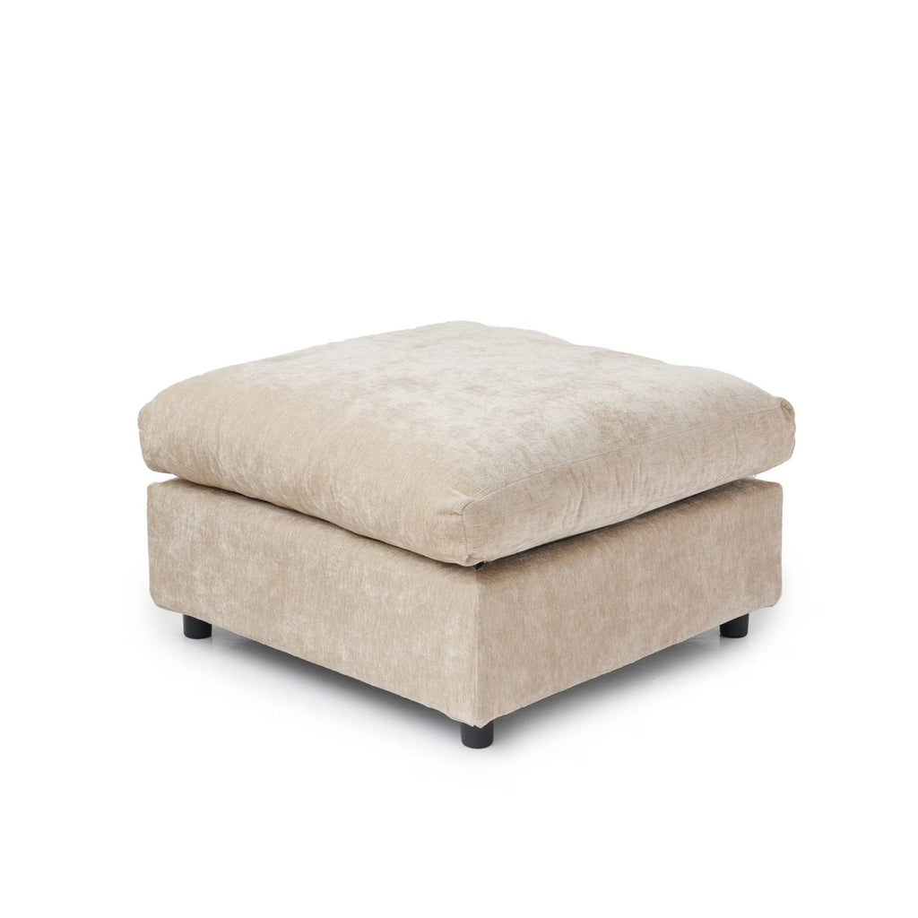Slipcover Only - Modular Washable Ottoman in Khaki Brown