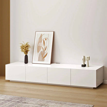 Minimalist Wood TV Stand with Drawers, Modern Long Media Console