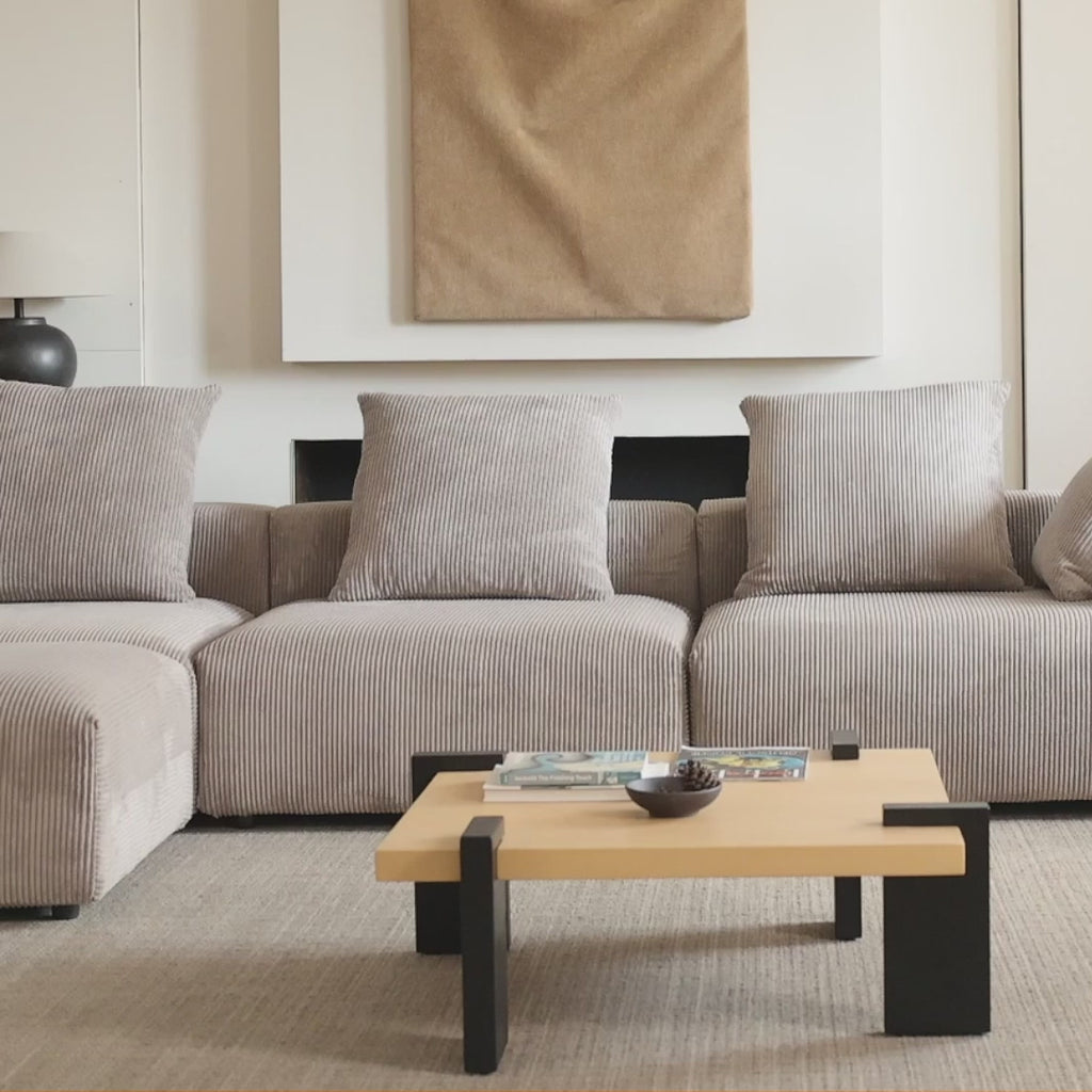 Modular Washable Oversized 2-Seater in Black