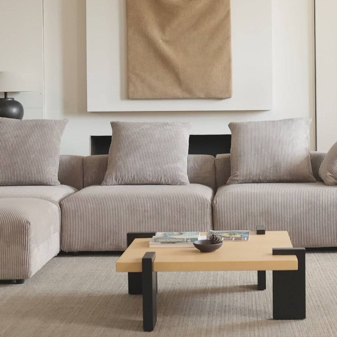 Modular Washable Oversized 2-Seater in Beige