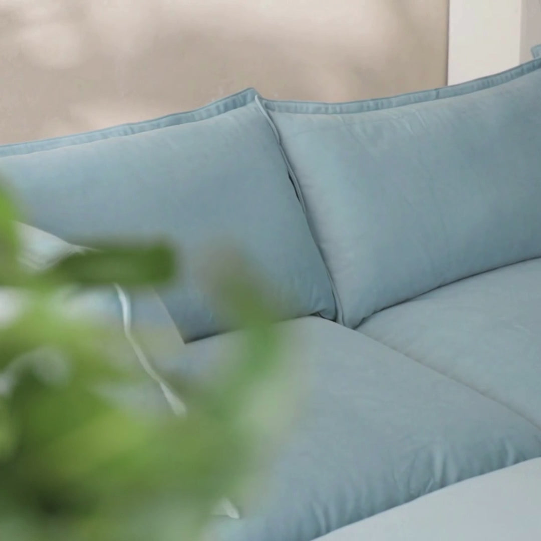 Modular Washable 2-Seater in Baby Blue
